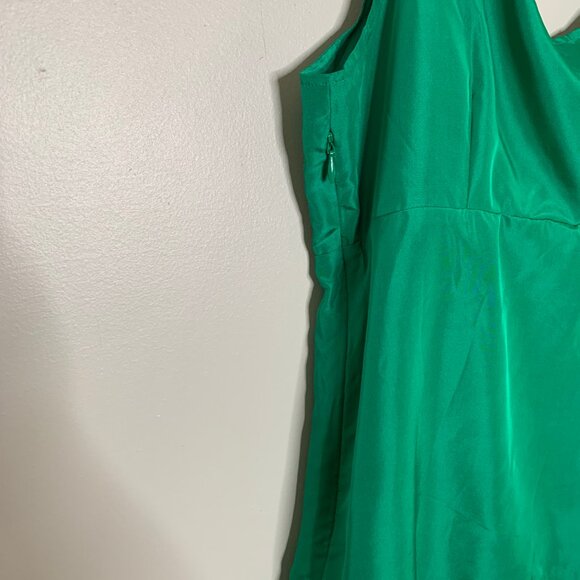 Boden Green and Blue Strap Silk Top with Rosettes Size 16 NWT - Picture 4 of 9